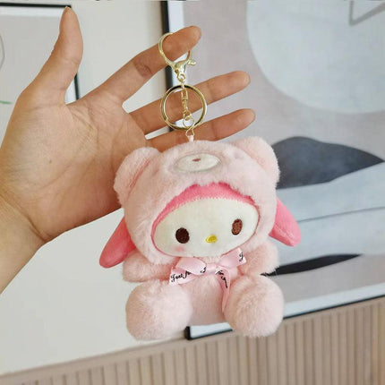 My Melody Cute Plush Doll Car KeyChain Backpack Small Pendant Stuffed Toy Gift AU - Aimall