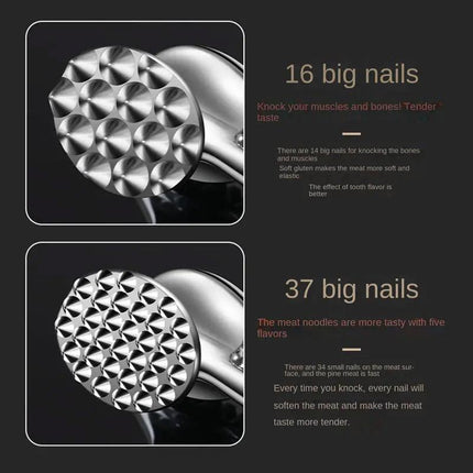 Meat Hammer Kitchen Tenderizing Beating Tool Double Sided Loose Meat Hammer