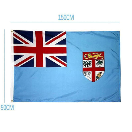 Large Fiji Fijian Flag Pacific Island Heavy Duty Outdoor 90 X 150 CM - 3ft x 5ft - Aimall