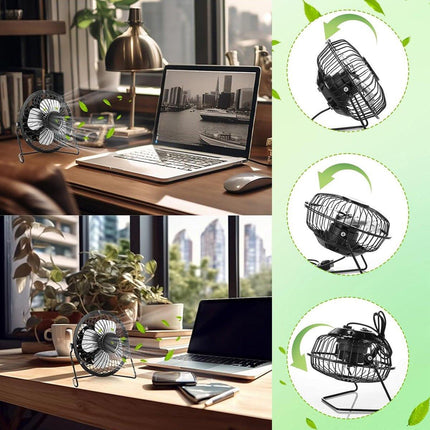 USB Powered Portable Mini Desk Fans Quiet Small Personal Table Cooler Fan