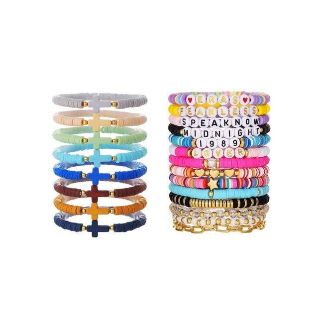 8/14pcs Bohemian Bracelet Set Colourful Beaded Bracelets Stackable Jewelry Gift