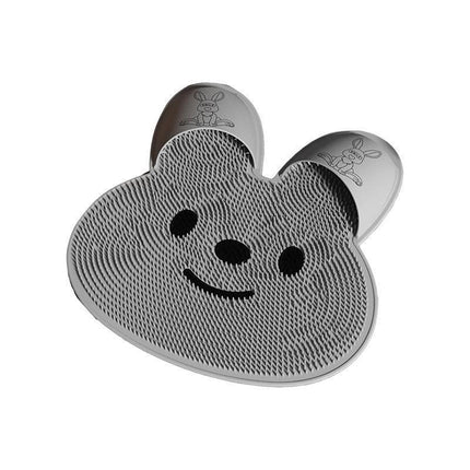 Silicone Foot Scrubber Rabbit Tub Mat Suction Cup Exfoliating Brush Cleaning Mat