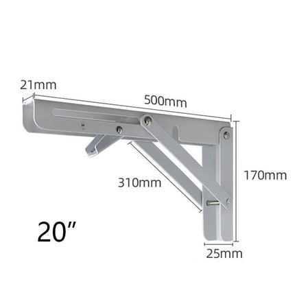 Traderight Table Bracket Folding Stainless Steel 150KG Wall Shelf Bench 2PCS - Aimall