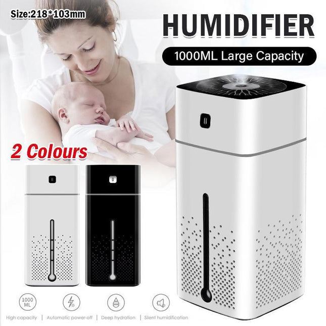 1L Ultrasonic Air Humidifier Mist Aroma Diffuser Oil Purifier LED Light USB OZ Aimall