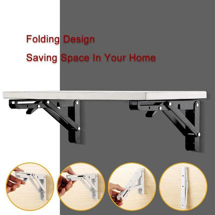 Traderight Table Bracket Folding Stainless Steel 150KG Wall Shelf Bench 2PCS - Aimall