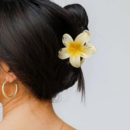 12pcs Gradient Candy Colour Flower Hair Clips Stylish Accessories for Women