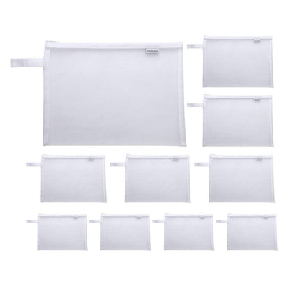 A4 Mesh Zipper Pouch Document Bags - Durable File Folders in 3 Colours