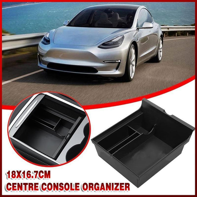 Centre Console Organizer Tray Armrest Storage Box Drawer for Tesla Model 3 - Aimall