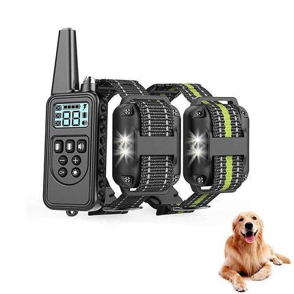 Electric Dog Pet Training E-Collar Obedience Rechargeable Remote Control 800M AU - Aimall