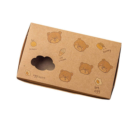 40PCS Cute Egg Tart Paper Boxes for Bakery Packaging Desserts Pastry Cupcakes