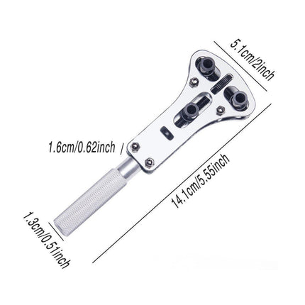 Watch Repair Back Case Opener Wrench Screw Cover Remover Tool Kit