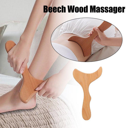 Beechwood Massager Meridian Scraping Board for Body Muscle Relaxation Tool