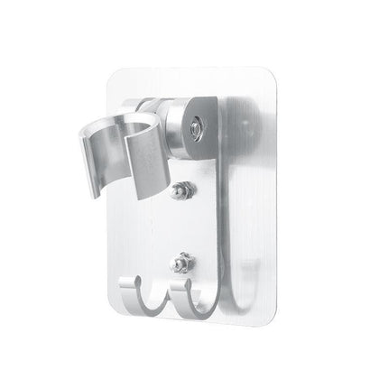Adjustable Bracket Suction Shower Head Handset Holder Bathroom Wall Mount +Hooks - Aimall