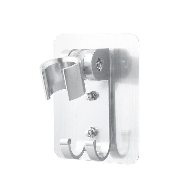 Adjustable Bracket Suction Shower Head Handset Holder Bathroom Wall Mount +Hooks - Aimall