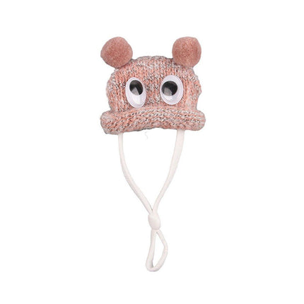 Adjustable Knitted Woolen Hat for Pet Dutch Pig Hamster Funny Decorative Hat