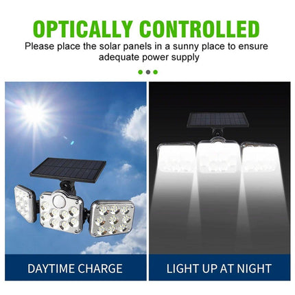 LED Solar Wall Light Outdoor Garden Solar Light with Body Sensor Waterproof