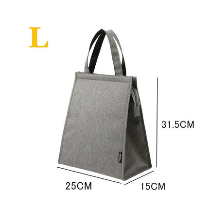 L Size Lunch Bag Thermal Insulated Box Bento Pouch Food Tote Work School Picnic - Aimall