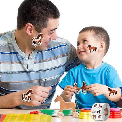 2pcs Pony Stickers Cute Cartoon Adhesive Labels for DIY Crafts
