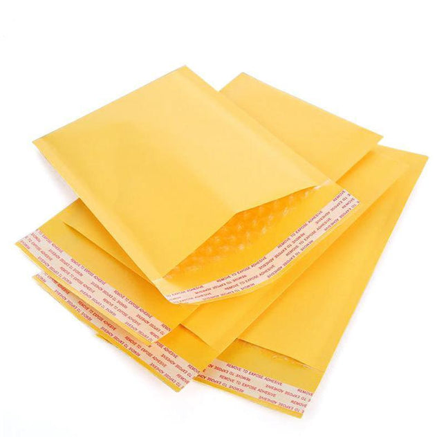 25PCS Poly Bubble Mailer Yellow Colour Multi-Size Plastic Padded Bag - Aimall