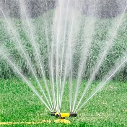 360 Degree Rotating Yellow Sprinkler Automatic Lawn Garden Watering System Villa