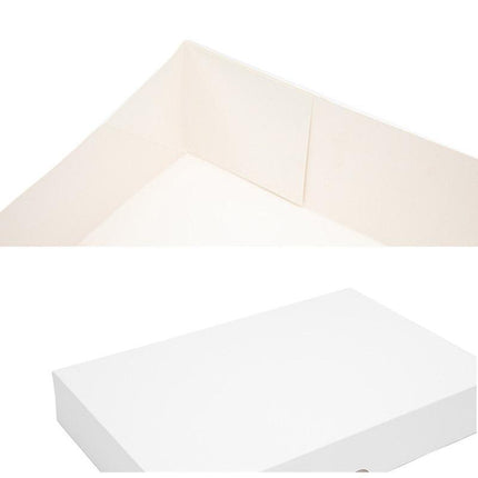 Premium Shirt Packaging Boxes 350g White Cardboard 2Sizes Easy Storage Flat Pack