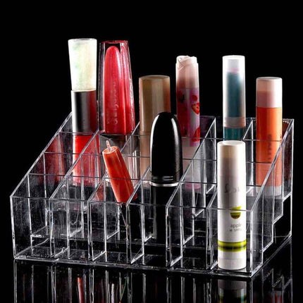 3pcs Transparent Lipstick Organizer Cosmetic Holder Storage Box for Makeup