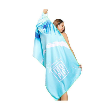 Sand Free XL Beach Towel + Bag Quick Dry Microfibre Compact Light Swimming - Aimall