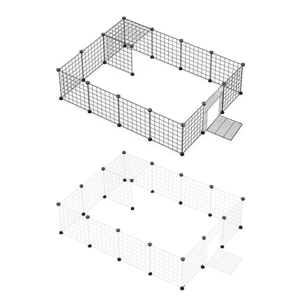16pcs Large Cat Cage Indoor Cat Villa Double Layer Cat House Anti-jump Cat Fence