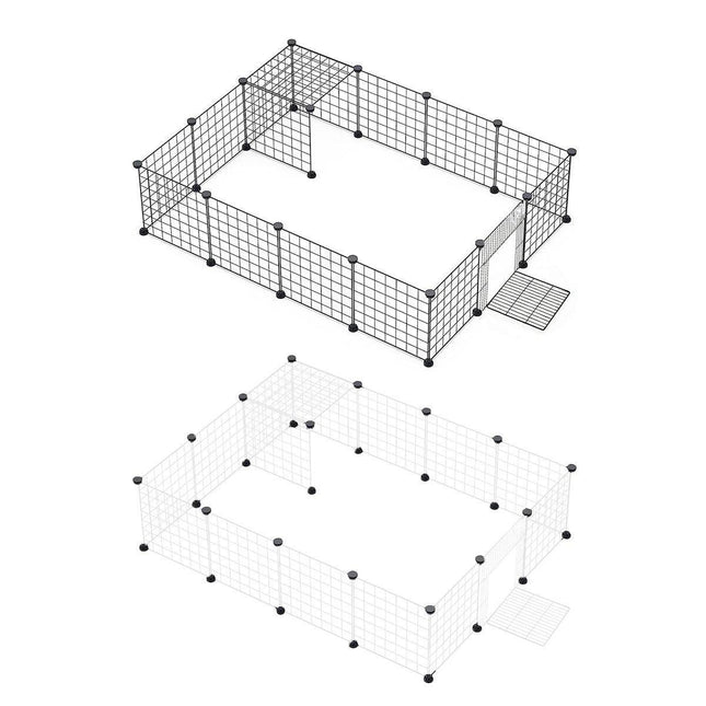 16pcs Large Cat Cage Indoor Cat Villa Double Layer Cat House Anti-jump Cat Fence