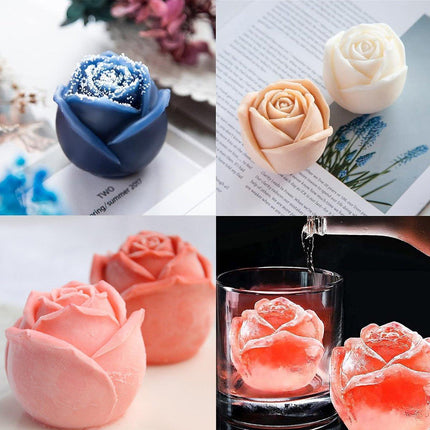 Valentines Day Rose Silicone Cake Mold 6 Cavity DIY Chocolate Baking Tool