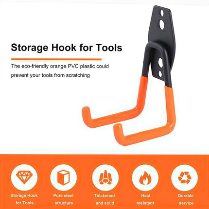 Heavy Duty Garage Wall Hooks Bike Storage Mount Hangers Tool Organizer Workshop