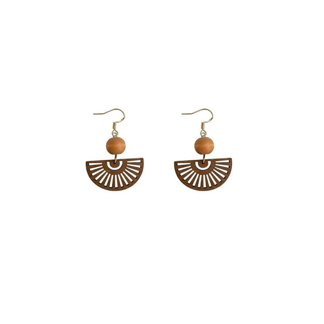 Chinese Fan Earrings Elegant Design Traditional Style Jewelry Women Fashion