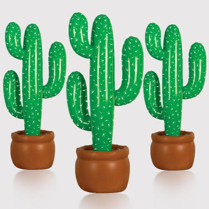 Cactus Decorations Party Mexican Cowboy Supplies Prop Inflatable Blow Up Western - Aimall