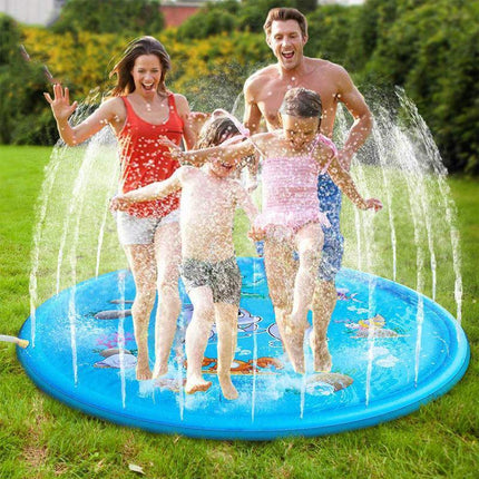 170CM Inflatable Water Splash Spray Mat Kids Sprinkler Play Pad Outdoor Pool - Aimall