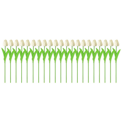 20PCS Real Touch Artificial Tulip Bouquet Fake Flowers for Home Wedding Decor
