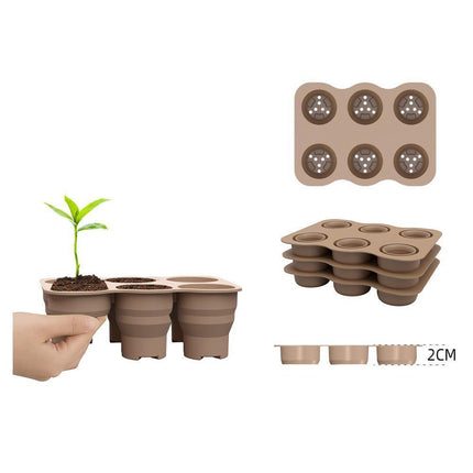 3pcs Foldable Silicone Plant Germination Seed Starter for Vegetables Flowers