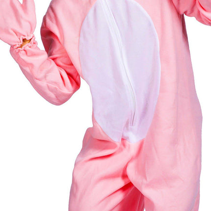 Halloween Rabbit Stage Costume Pink Rabbit Costume Adult Animal Costume Pajamas - Aimall