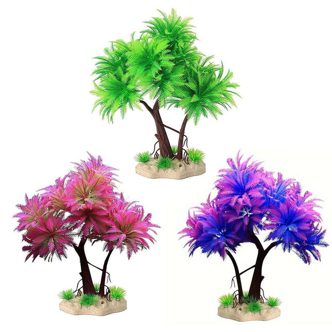 Fish Tank Decoration Artificial Water Grass Ornament Plastic Aquarium Bonsai