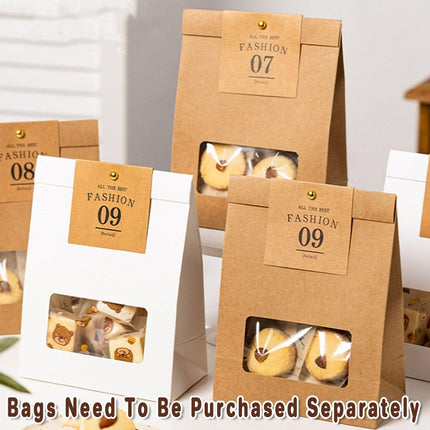 60PCS Folded Kraft Paper Biscuit Kraft Cardboard paper Creative Decorative Paper