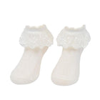 Girls Kids Lace Ruffle Ankle Short Socks Frilly Toddler Princess Socks 0-9 Yrad M Size - Aimall