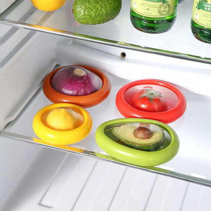 4PCS Vegetable Fruit Shaped Storage Saver Food Containers for Fridge Kitchen