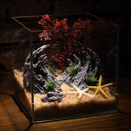 Aquarium Resin Dragon Stone Rock Decorative Ornaments Fish Tank Landscape