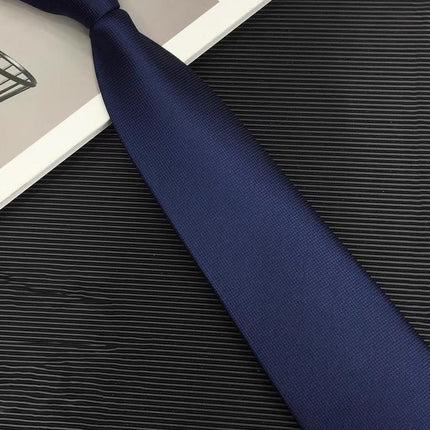 Students' Formal School Uniforms Knot-free Ties Black Plaid Jk Zipper Ties Rope Belts - Aimall