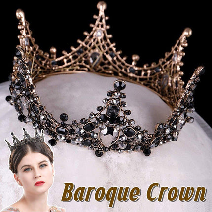 Baroque Princess Full Circle Crown Birthday Wedding Decor Performance Headwear