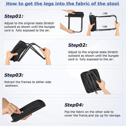Portable Folding Camping Chair Handbag Stool Lightweight Outdoor Folding Tools