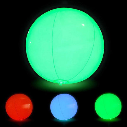 Outdoor Inflatable Beach Ball LED Light Swimming Pool Party Water Game Toys - Aimall