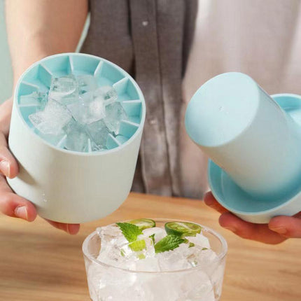 Silicone Ice Cube Tray Mould Ice Box Compartment Bucket for Easy Ice Making