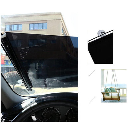 Black Roller Blinds Suction Cup Sunshade Blackout Curtains Car Home Window Curtains - Aimall