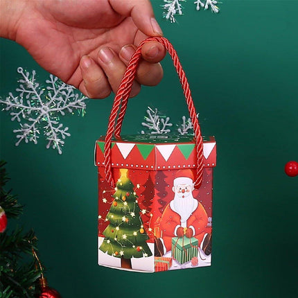 50pcs Christmas Rope Apple Candy Packing Box Biscuit Gift Baking