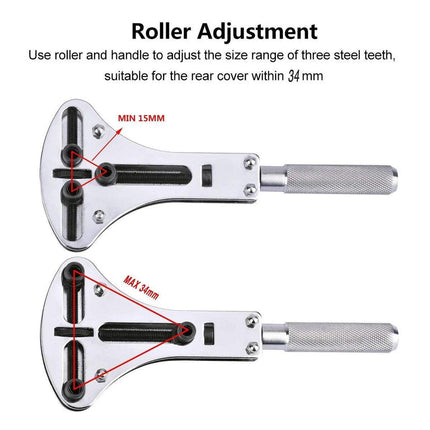 Watch Repair Back Case Opener Wrench Screw Cover Remover Tool Kit